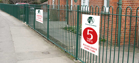 school car park signs