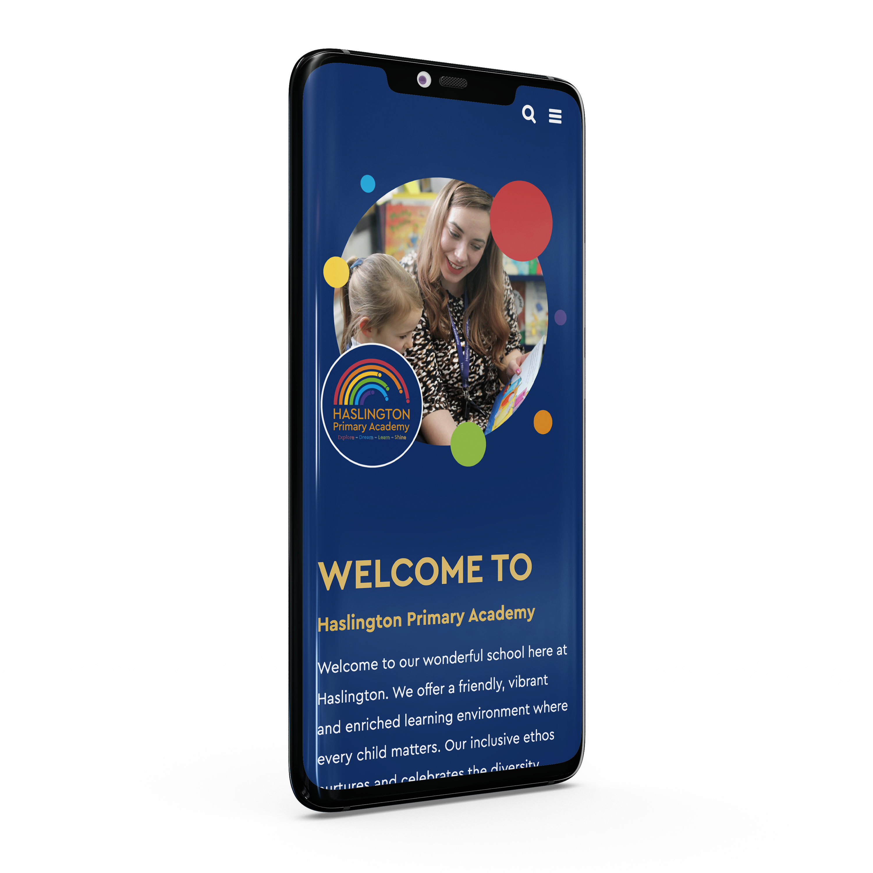 Mobile School Website Design